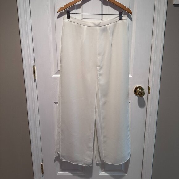 Another Thyme Pants - Vintage Another Thyme White Flowy Pans - Size 10P